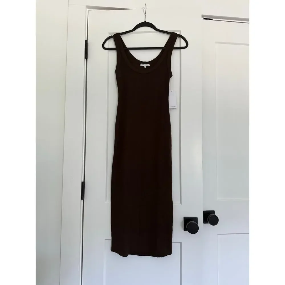 $185 New Cotton Citizen Verona Midi Dress - Espresso - XS